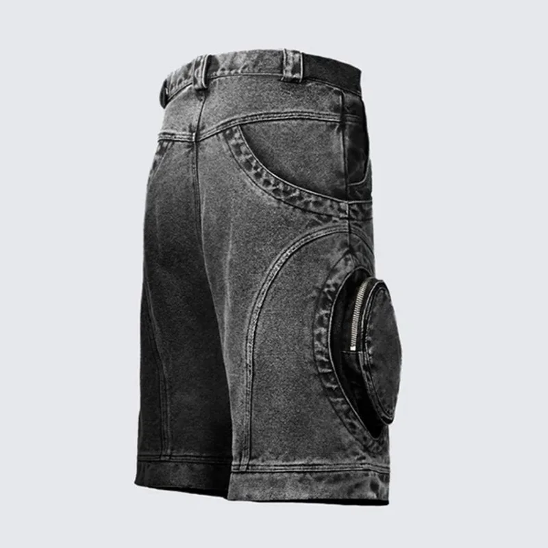 HKSH ربيع جديد الرجال المد Y2K شارع العليا Techwear غسلها سليم البضائع السراويل متعددة جيب سستة الدنيم شيك عارضة السراويل HK6128