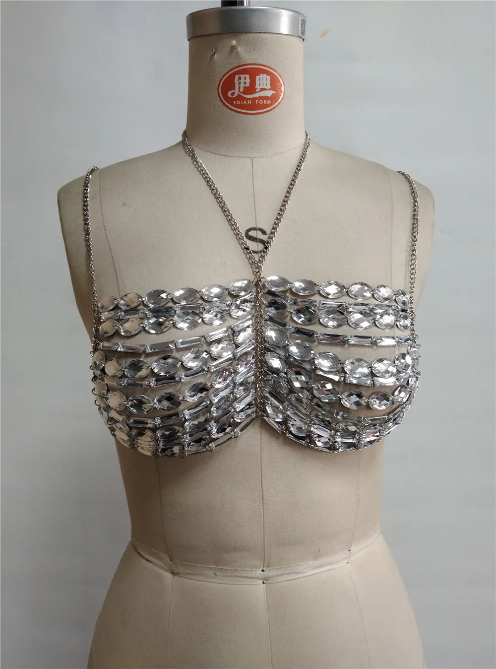 

2025 New Women's Nightclub Sexy Hot Girl Hanging Neck Strap Bra Small Tank Top 25203