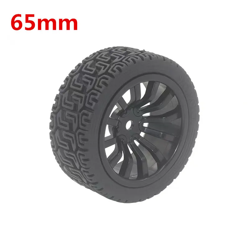 65mm tire robot uses 1:10 smart wheel model with high quality tire trolley with large friction wheels