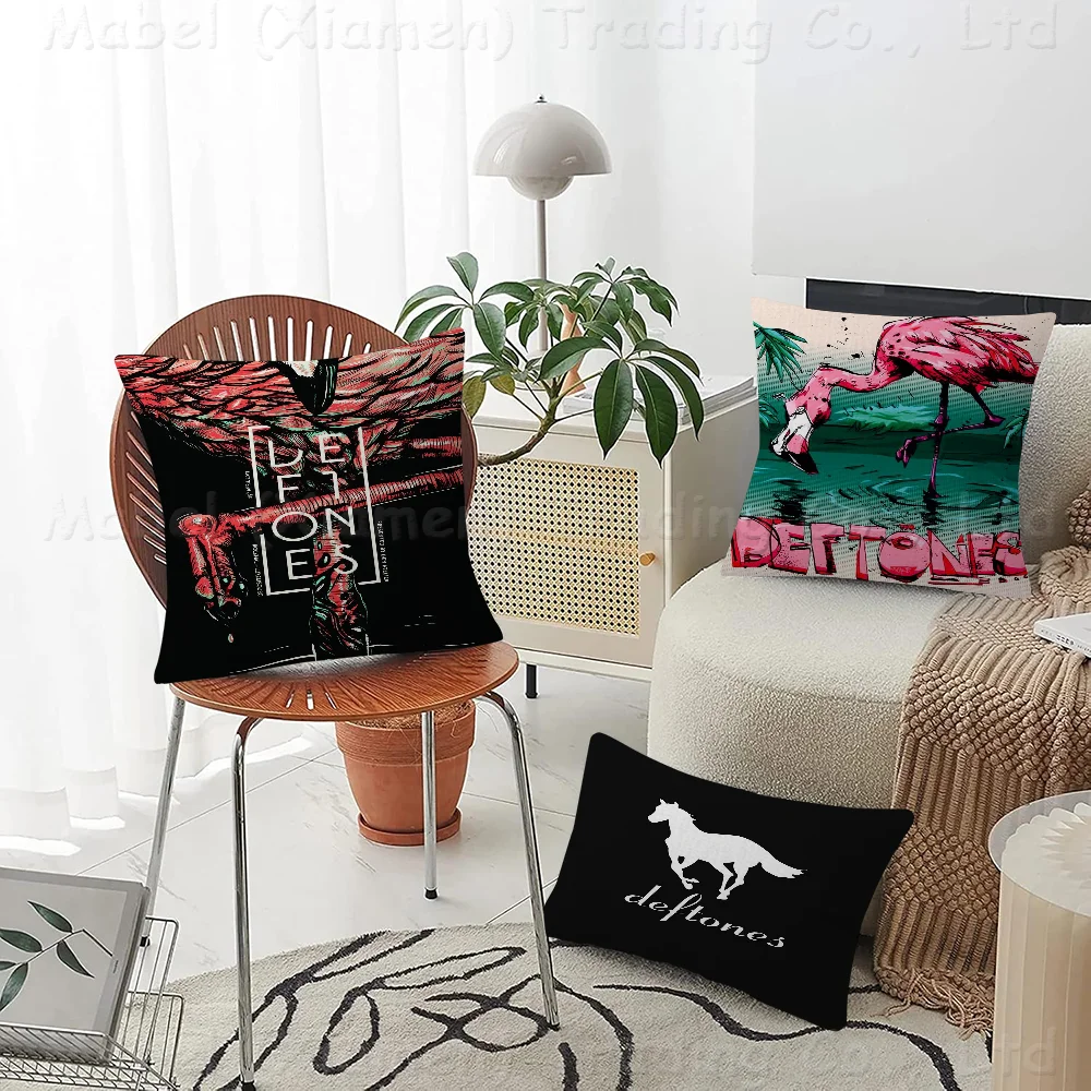 Deftones Music Band Personalized Picture Text Home Decorative Pillows Household Gifts 45x45cm