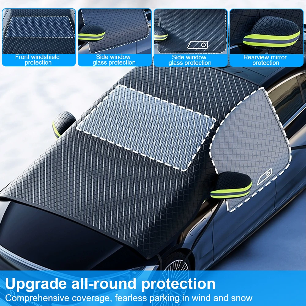 Parabrezza per pickup SUV MPV Coperture esterne impermeabili Copertura da neve per auto Parasole universale per automobile Blocco della neve invernale
