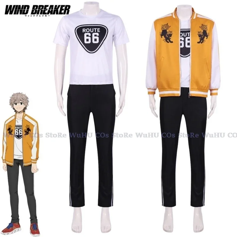 Jo Togame Cosplay Costume Anime WIND BREAKER Shishitoren Kimono Uniform Jacket Sweater Glasses Choji Tomiyama Halloween