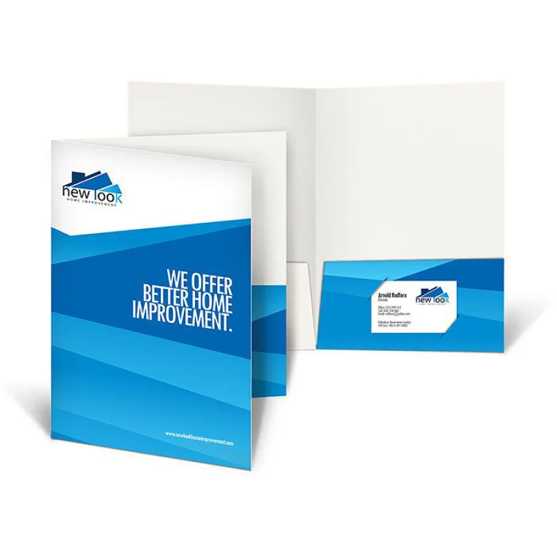 custom 100pcs a lot paper folder printing A4 size   size Corporate Paper Folders  Services