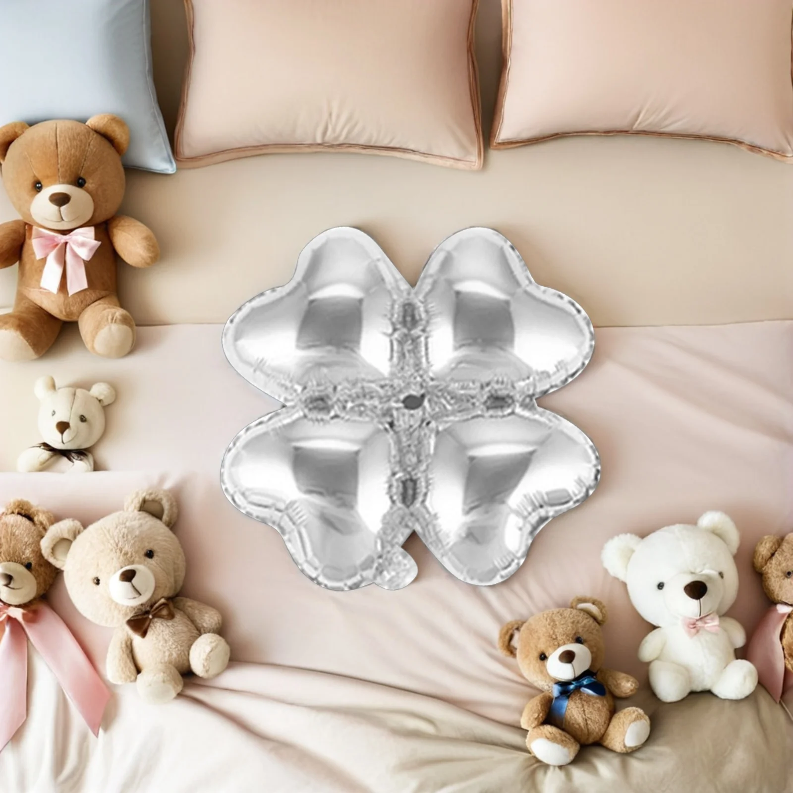 

50Pcs Heart Shape Four Leaf Clover Foil Balloons Wedding Birthday Festival Party Decoration Photo Props Festival Balloon