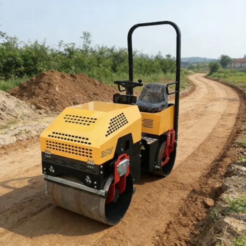 Double Drum Road Roller Vibratory Compactor Asphalt Roller Construction Machine Hydraulic Drive Small Roller