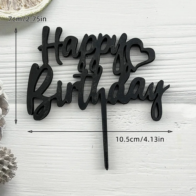 10 Stück Acryl-Kuchenaufsatz „Happy Birthday“, Rosa, Gold, Silber, für Kinder, Männer, Frauen, Babyparty, Party-Dekoration, Geschenkzubehör – Detail 16