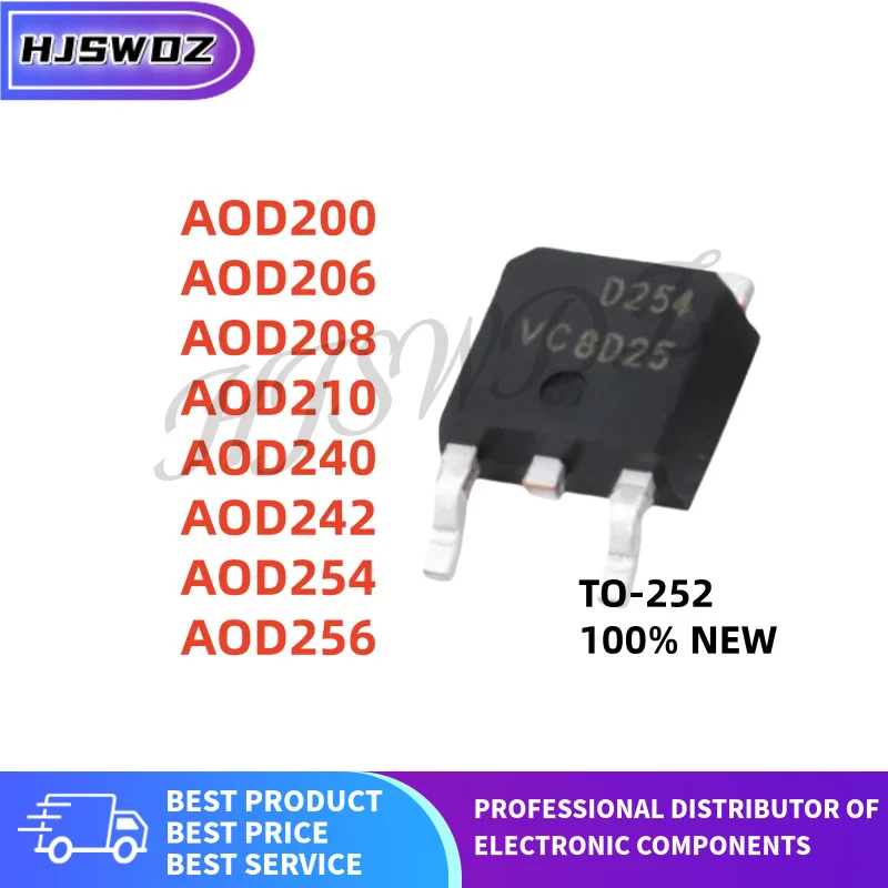 

10 шт./лот 100% новый AOD254 AOD242 AOD200 AOD206 AOD210 AOD256 AOD208 AOD240 D254 D242 D200 D206 D210 D256 D208 D240 TO-252