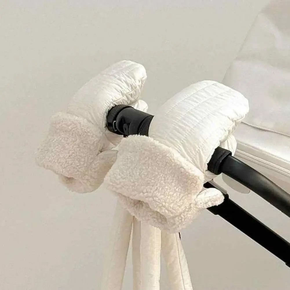 Waterproof Stroller Mittens Waterproof Winter Stroller Gloves Warm Plush-lined Hand Windproof Weather for Baby for Parents
