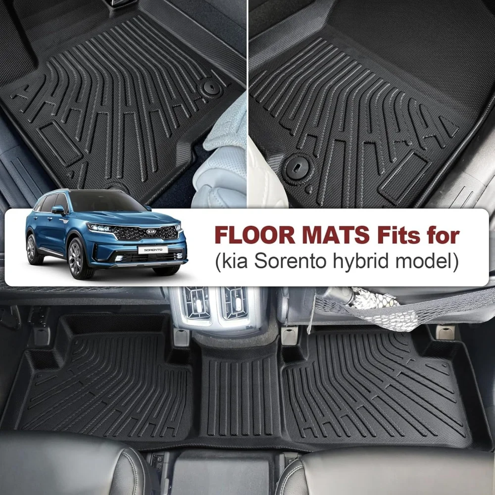 

Floor Mats Set for Kia Sorento 2021-2025 6&7 Seats,All Weather Protection TPE Car Floor Liners Accessories(only for Hybrid)