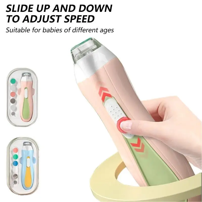 

Infant Nails Care Tool Easy to Use Electric Baby Nails Filer Electric Nails File with Soft grindings Heads Safe for Baby A2UB
