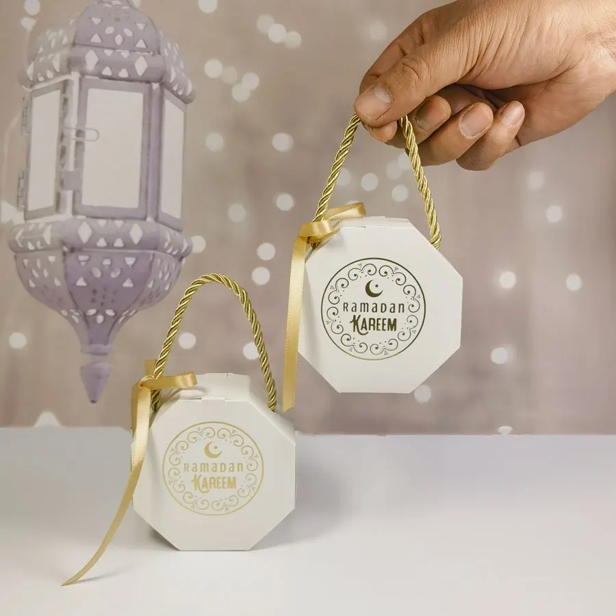 Ramadan Mubarak Gift Boxes Islamic Muslim Party Decoration Candy Cookie Chocolate Packaging Box Ramadan EID Gifts