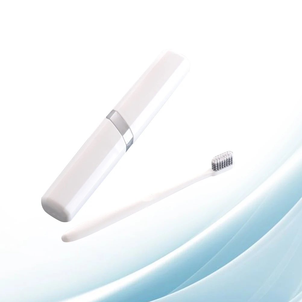 

1 set Travel Toothbrush Case Compact Lightweight For Toothpaste Storage Brush Holder Set Ideal Hiking Camping Trip White