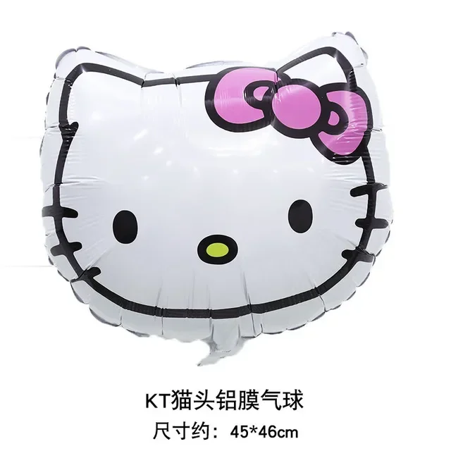 Sanrio Kawaii Balloon Children\'s Happy Birthday Party Decorations Kawaii Anime Hello Kitty Kuromi Melody Cinnamoroll Balloon