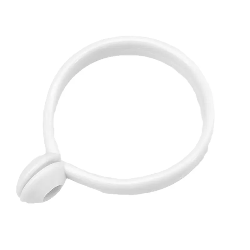 37 pcs 35mm Split Ring Drapery Hooks, No Rod Removal Needed and Durable White Material, ideal for Bathroom Sheer Curtain view 6