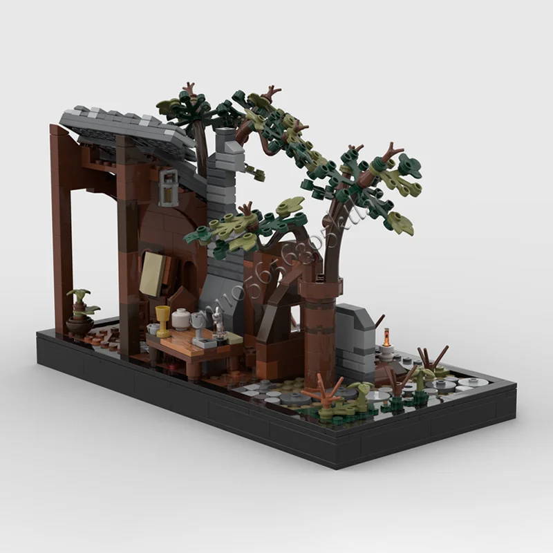 552 個 MOC オールドハウスビルディングブロックレトロ建築モデルディスプレイおもちゃ子供のための教育 DIY 組み立て人気の誕生日ギフト