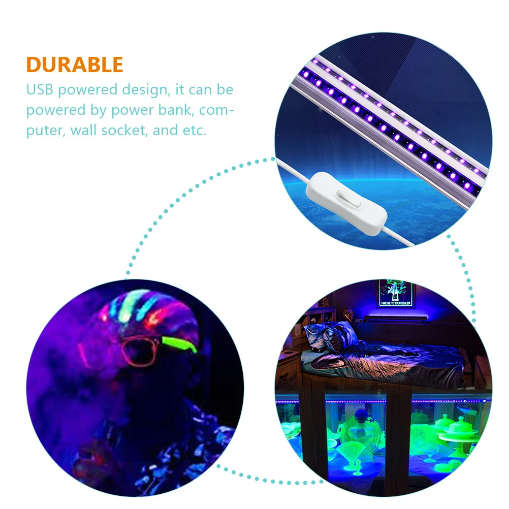 

Led Black Light Tube Uv Lamp Usb Powered Waterproof For Party Stage Glow In The Dark Lighting Decorations