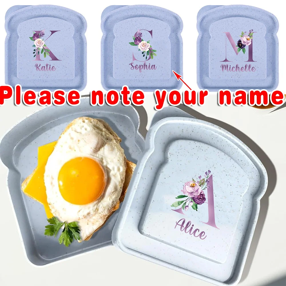 

Customized Name Bread Bento Box Sandwich Toast Freshness Preservation Container Portable Picnic Lunch Bag Outdoor Meal Organizer