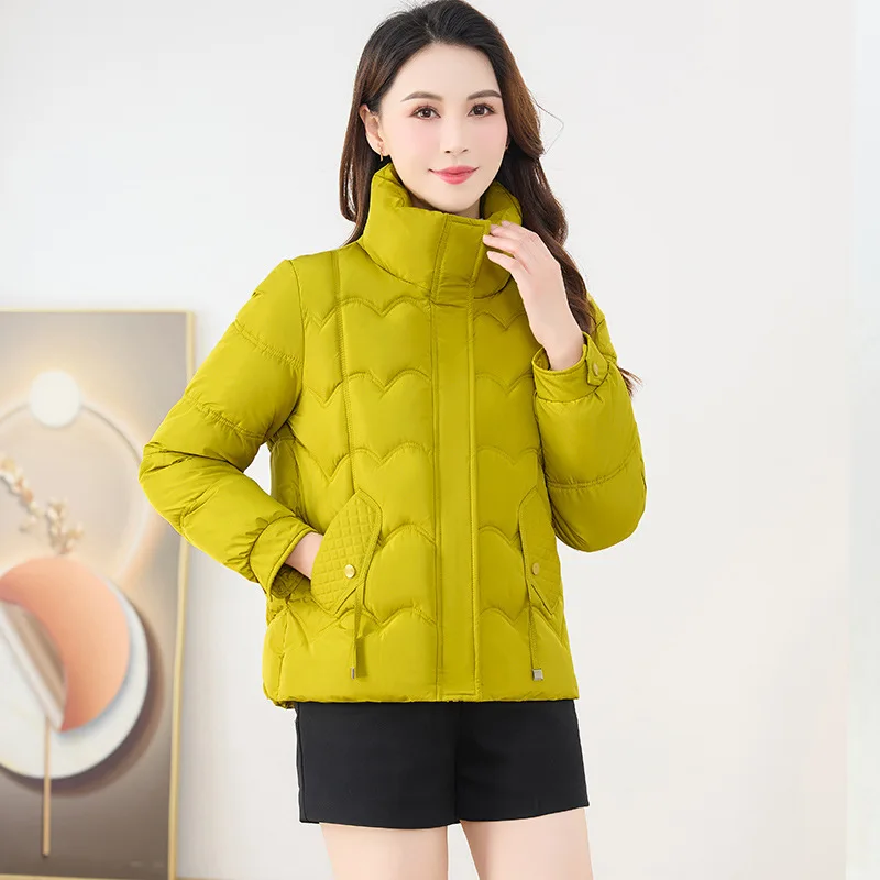 2023 neue Winter Jacke Frauen Parkas Stehkragen Kurze Mäntel Weibliche Parka Warme Verdicken Jacke Koreanische Lose Baumwolle Gepolsterte Outwear