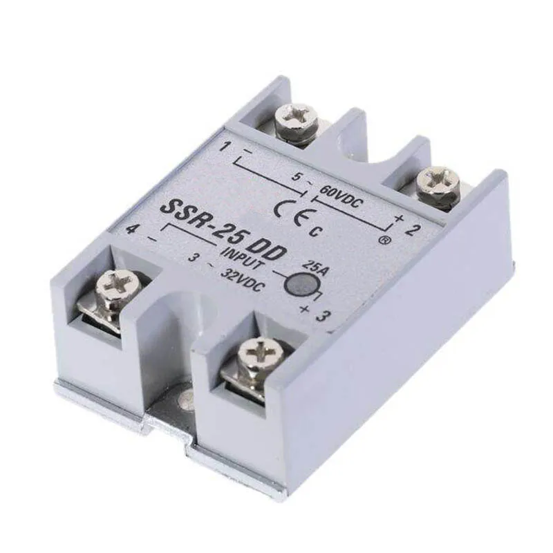 

10 pcs SSR-25DD Single-Phase Solid State Relay 25A/110V DC control DC SSR25DD