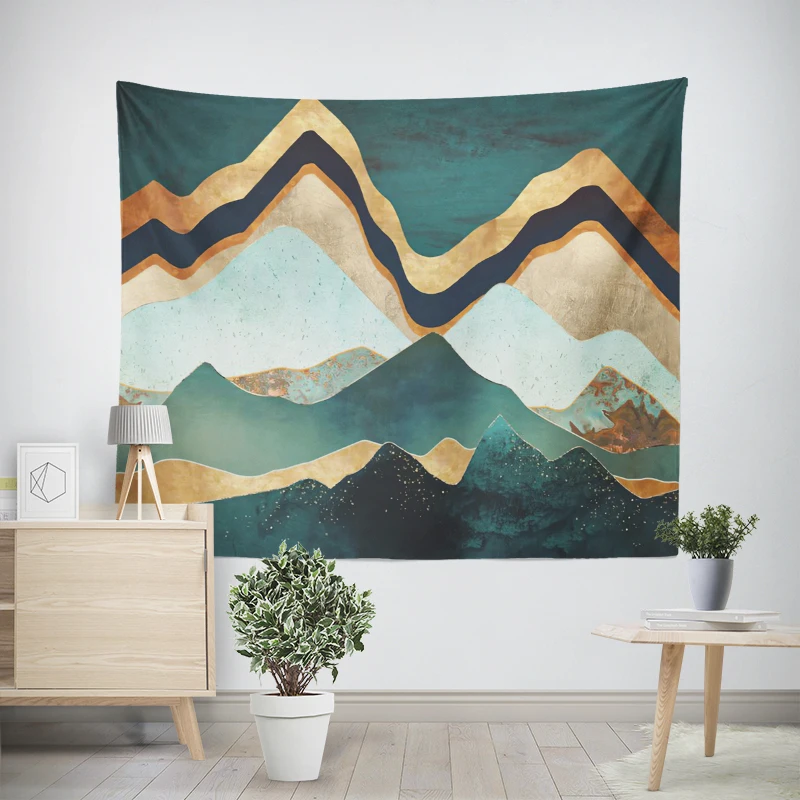 Home decorations modern room decor items wall tapestry aesthetic bedroom wall art large fabric tapestrys boho Abstract geometry