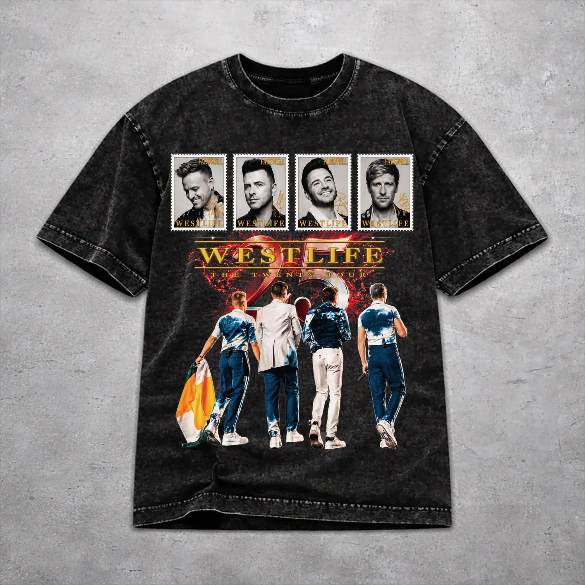 Stylish Women Men Westlife 25th Anniversary Tour 2026 Tee Shirt Washed Style  T Shirts Outfits