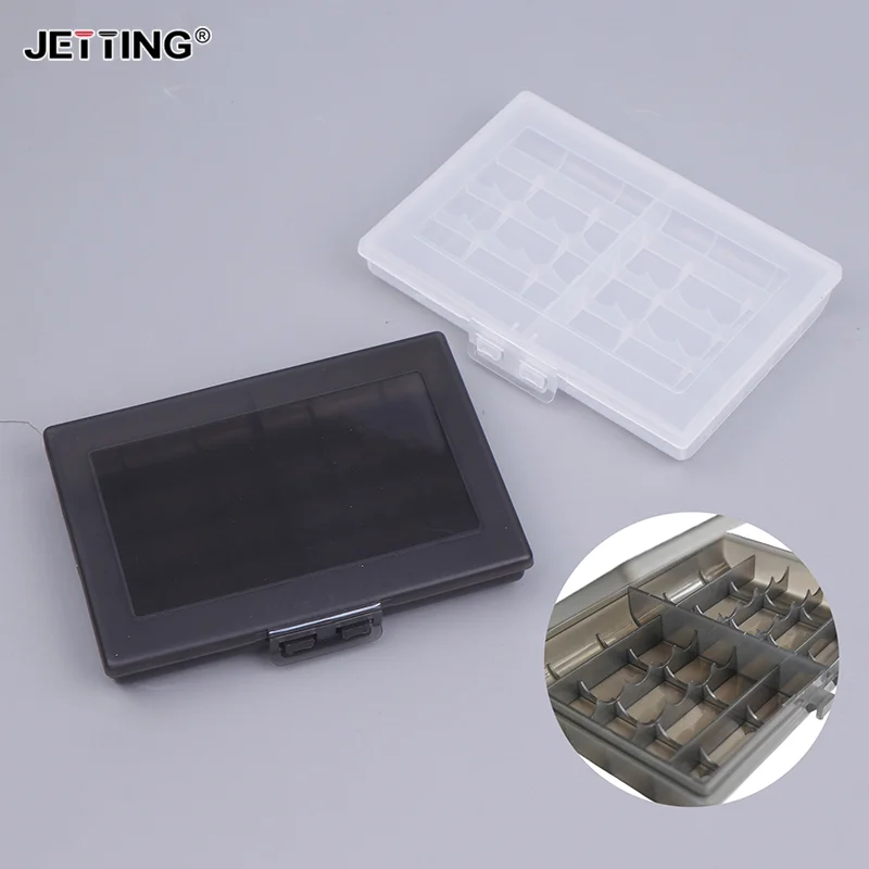 1PC Battery Holder 10 Grid AA AAA Plastic Battery Holder Case Organizer Container Batteries Storage Box Holder Hard Case Cover