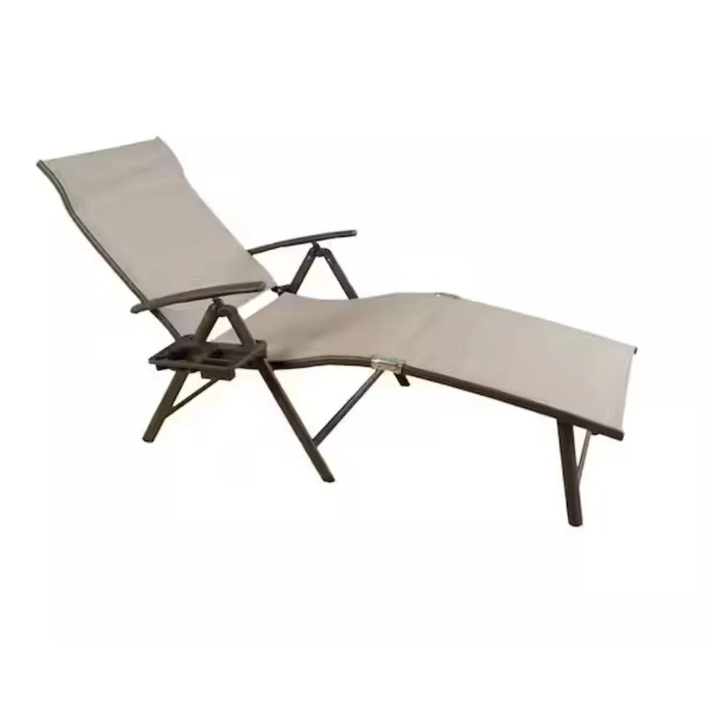 Chaise longue da esterno, set di 2, regolabile, 8 posizioni, senza assemblare, perfetta per la spiaggia