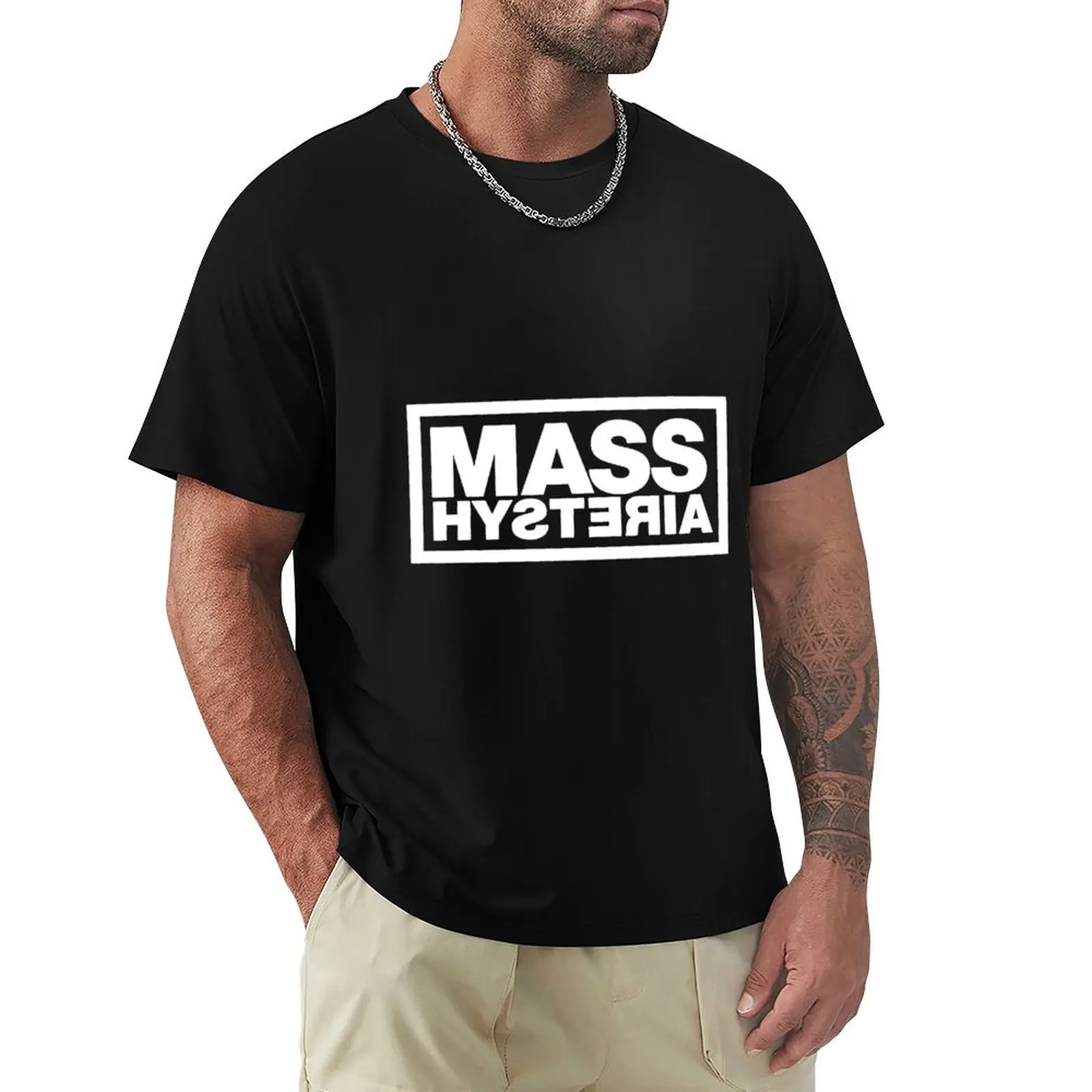 

Mass Hysteria Band Rock French T-Shirt Short sleeve tee tees Men's cotton t-shirt