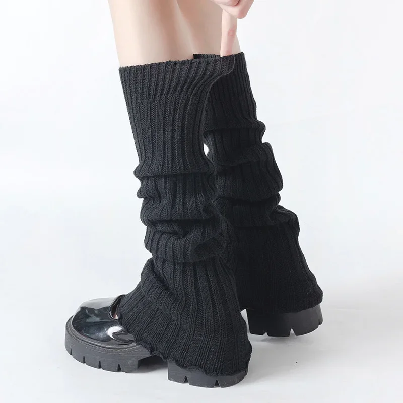 2025 Frühling Lolita Beinwärmer Socken für Damen, gestrickte warme Fußabdeckung, Damen Wärmer, Herbst Häkel-Fersensocken, Stiefelmanschetten