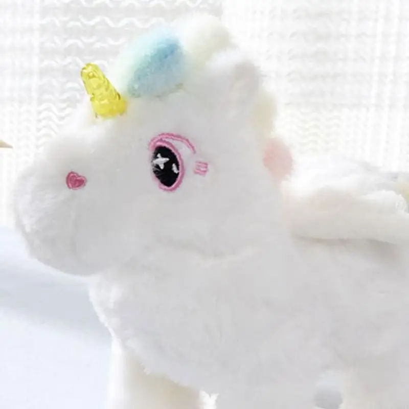 لعبة حيوانات قطيفة كهربائية للأطفال الصغار، حيوانات محشوة مع صوت ضوء LED، هدية عيد ميلاد تفاعلية للأطفال A2UB