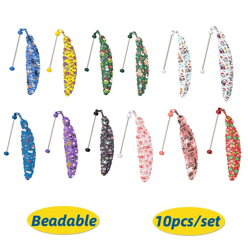 

10 шт., DIY бисер, Рождество, Хэллоуин, перо, закладка, ручная работа, сделай сам, металлическая закладка из бисера, студенческая бирка для чтения, держатель для страниц