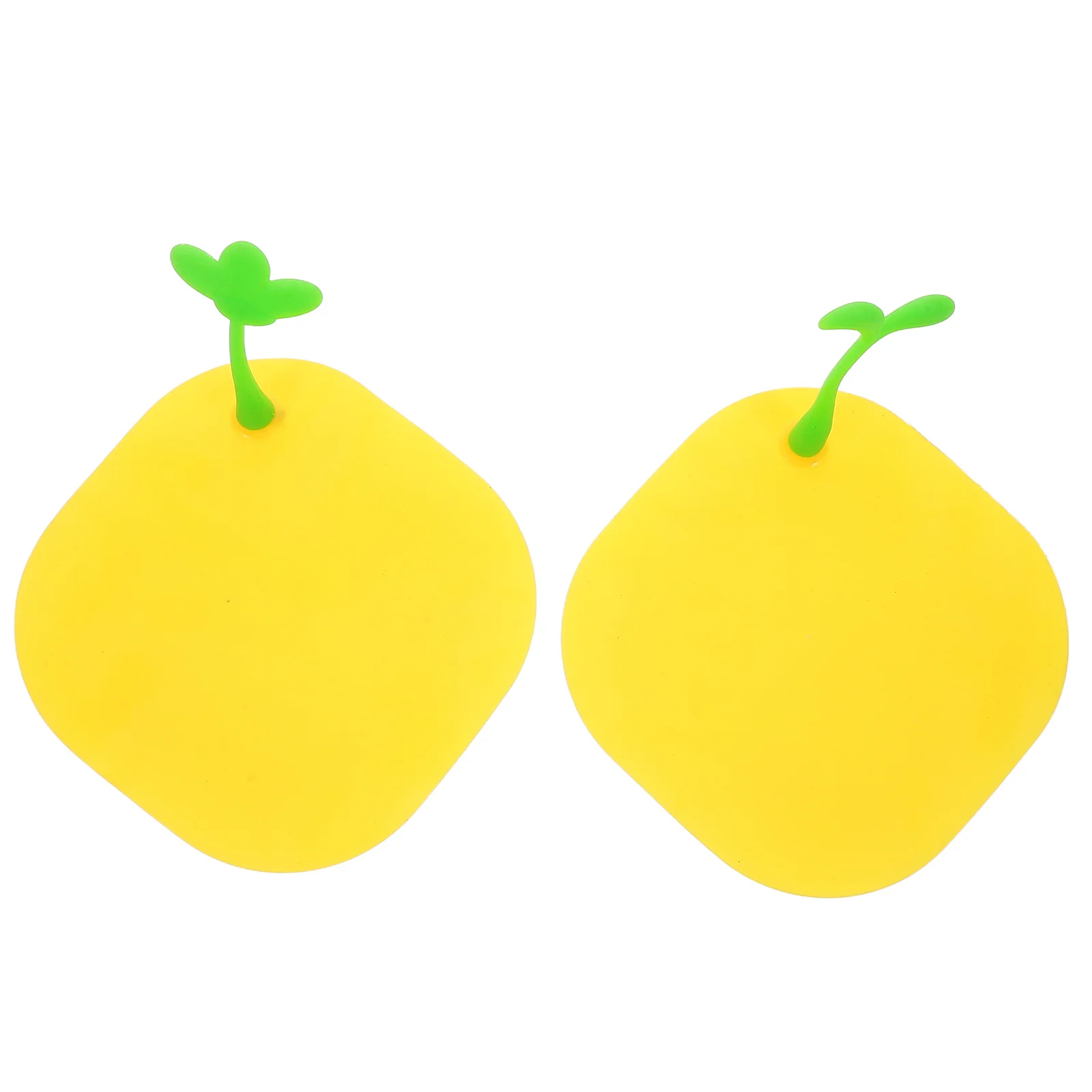 2 Piezas de Cubierta de Drenaje de Piso de Silicona con Diseño de Brotes de Soja Amarillos y Cocotero para Bañera, Ducha, Fregadero de Cocina, Bloqueo de Olores Duradero