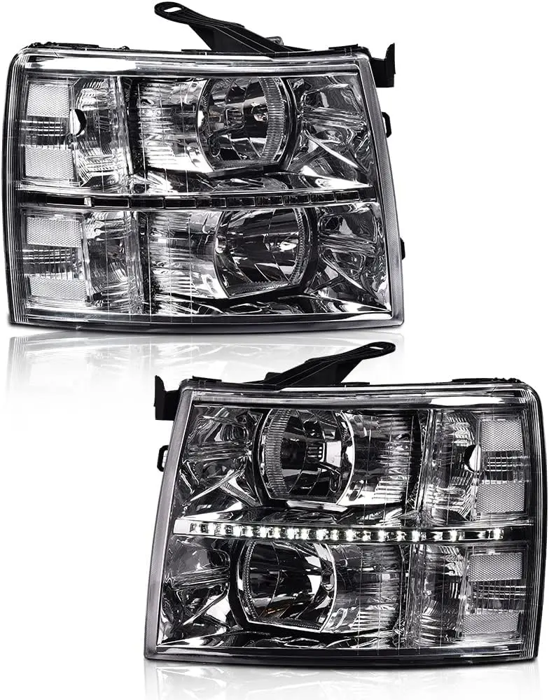 

LED Point Headlight, Compatible with 07-13 Chevy Silverado 1500 2500 3500 & HD(for 2500HD/3500HD, fit 2007 New Body & 2014 Old B