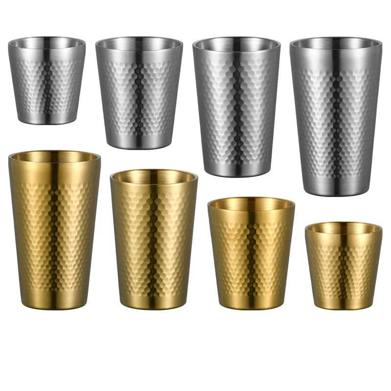 Tazas de agua con textura de patrón de nido de acero inoxidable 304, taza de cerveza fría de doble pared para mantener la taza de viaje de café, antiescaldado y anticaída