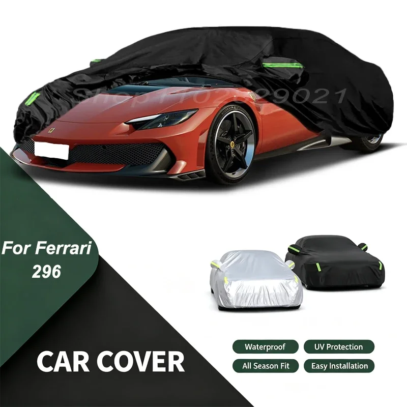 Car Cover For Ferrari 296 Waterproof Dustproof Outdoor Protection, UV Snow Sun Resistant Auto Exterior Cover Car Sunshade