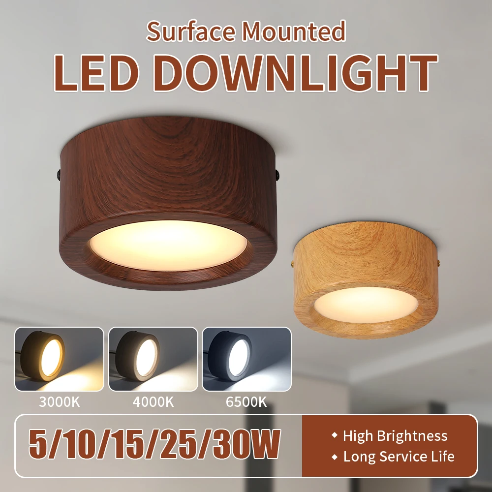 

LED Downlight Tri-colors Memory Function Ceiling Light Indoor for Living Room Bedroom Kitchen Panel Down Lamp LED Spot 220V