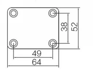 Guyker Guitar Neck Plate 4-Bolt Iron Electric Guitar Bass Neck Joint Plate with Plastic Back Plate