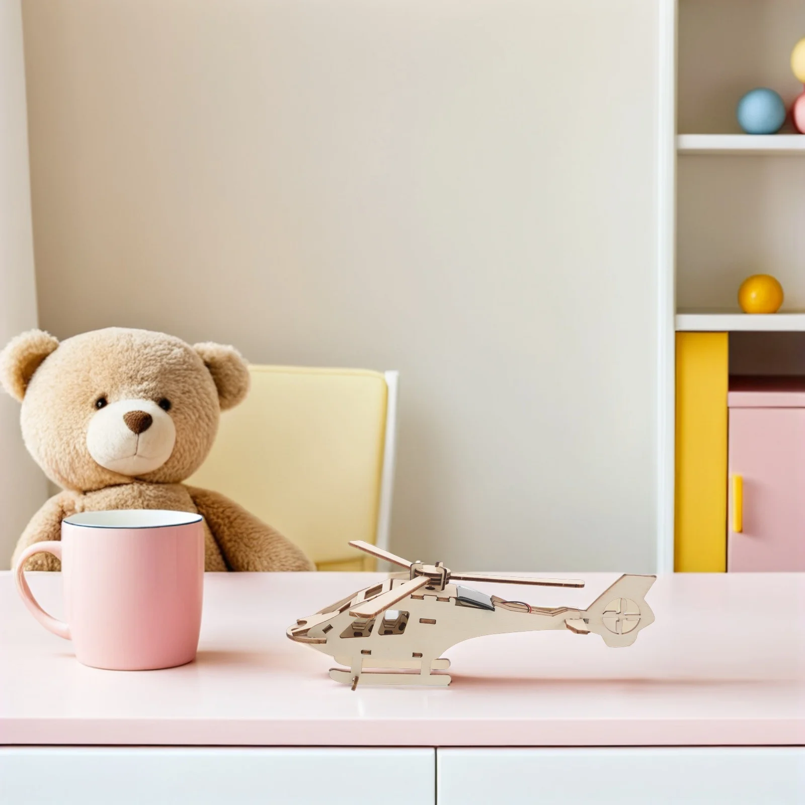 Kit d'hélicoptère en bois à énergie solaire, 1 ensemble, expérience d'éducation scientifique, ingénierie de tige, projet de Construction à monter soi-même