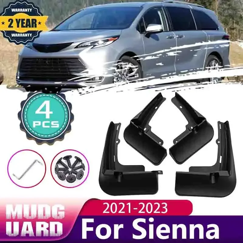 

Автомобильное крыло для Toyota Sienna XL40, аксессуары, 2021, 2022, 2023, брызговики, брызговики, передние колеса, брызговики для выпечки, краска, брызговики
