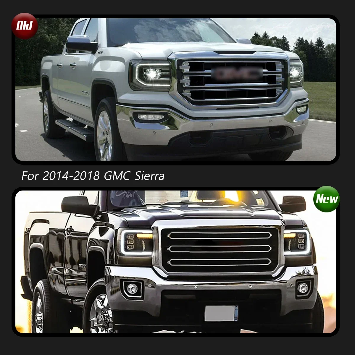 

TYPY Car Lights For GMC Sierra Headlight 2014-2018 LED Projetor head Lamp Daytime Running Light Automotive Accessories