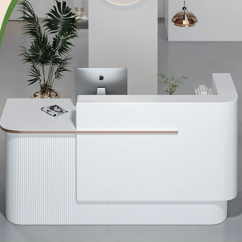 Nordic Minimalist Reception Desk Company Front Popular Clothing Store Reception Desk Office Furniture Reception Et Table YS40CC