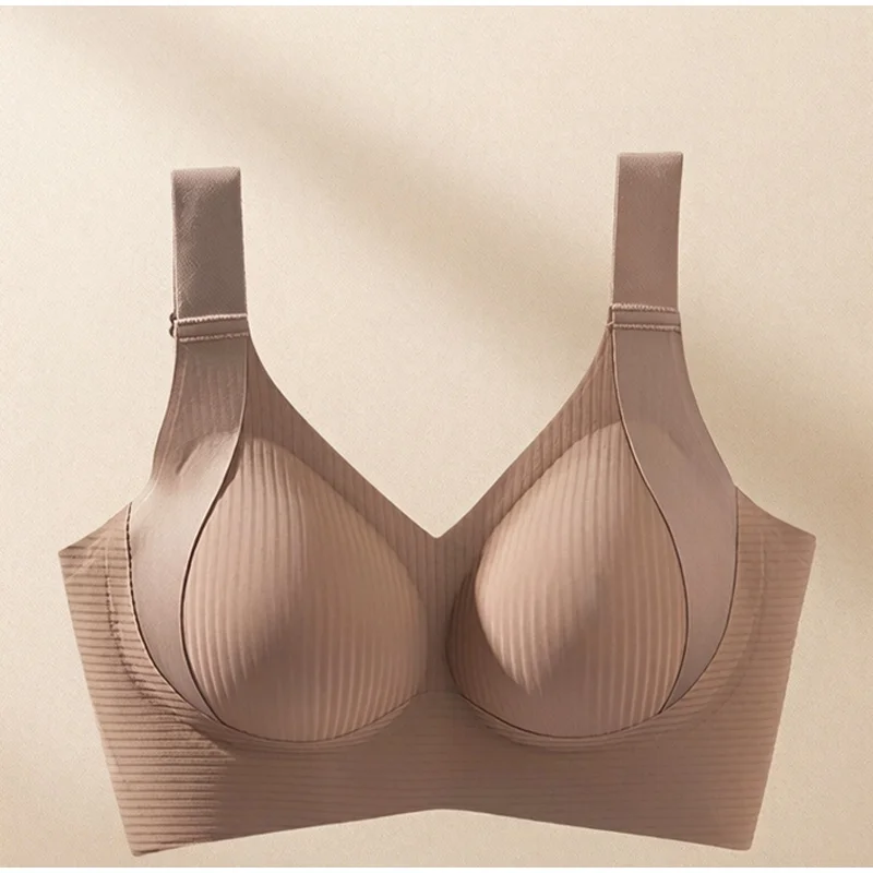2026 Women's Seamless Underwear Thin Style Plus Size Removable Bra Anti-sagging Spring And Summer Underwear Accessories NEW