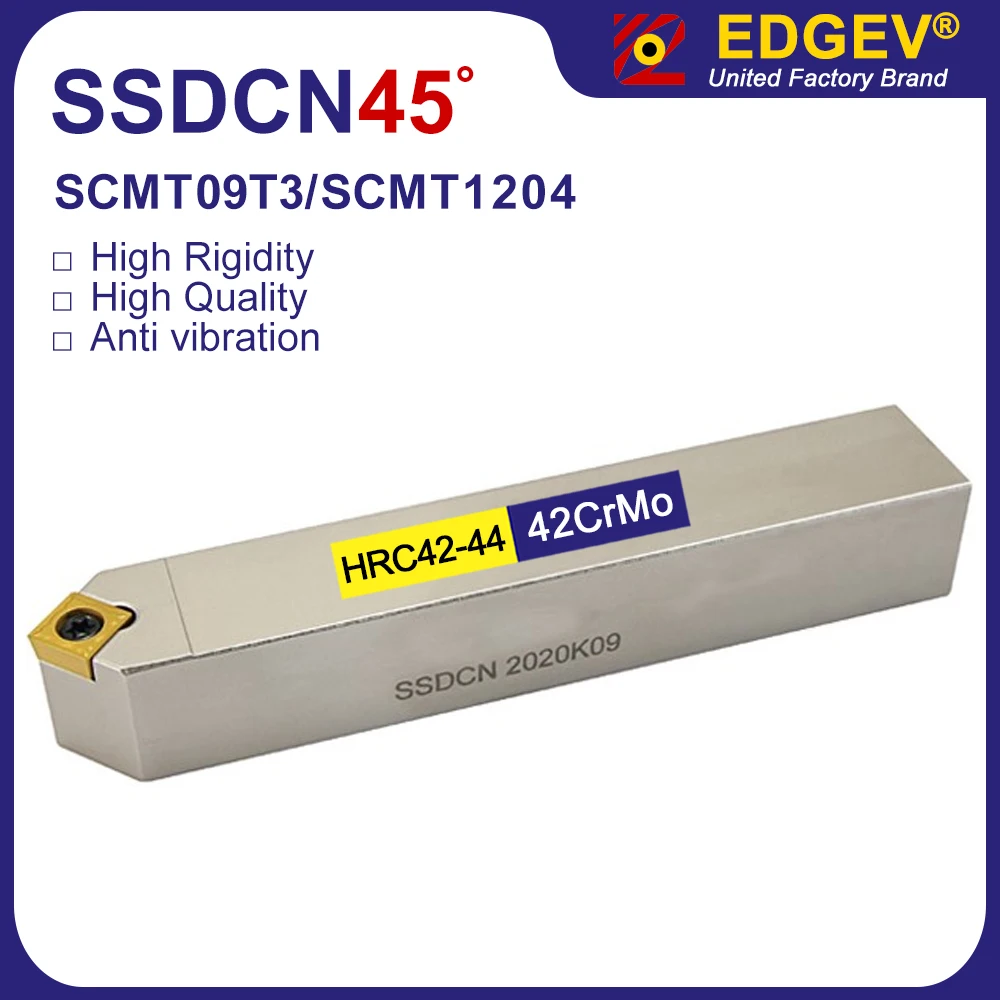 

SSDCN1212 SSDCN1616 SSDCN2020 SSDCN2020K12 SSDCN2525 external turning tool holder SSDCN CNC Machine metal lathe cutter bar SCMT