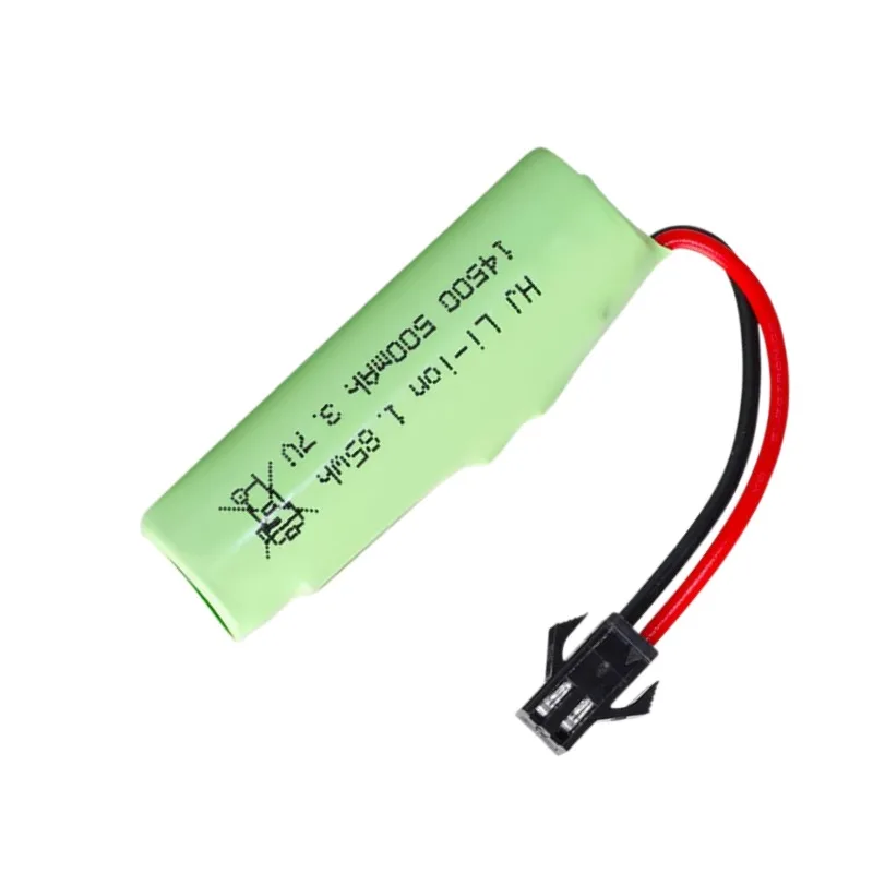 Replacement battery 3.7V 500mAh lithium battery 14500 power toy car accessories with protective plate climbing car battery 1pcs