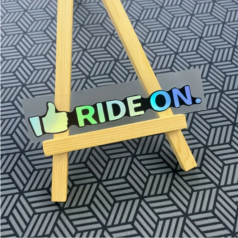 1 adesivo per auto moto "Thumbs Up Ride On" Accessorio per lo styling unico per la decorazione della cultura di guida del veicolo