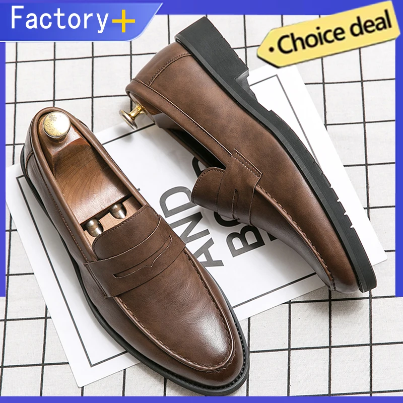 High Quality Men's Dress Shoes Classic Casual Business Shoes For Men Wedding Party Social Office Leather Shoes Male Loafers