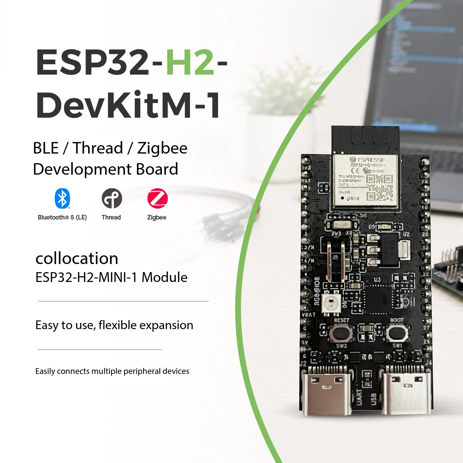 Esp32 H2 - Espressif ESP32-H2-DevKitM-1 802.15.4 RISC-V Board Thread