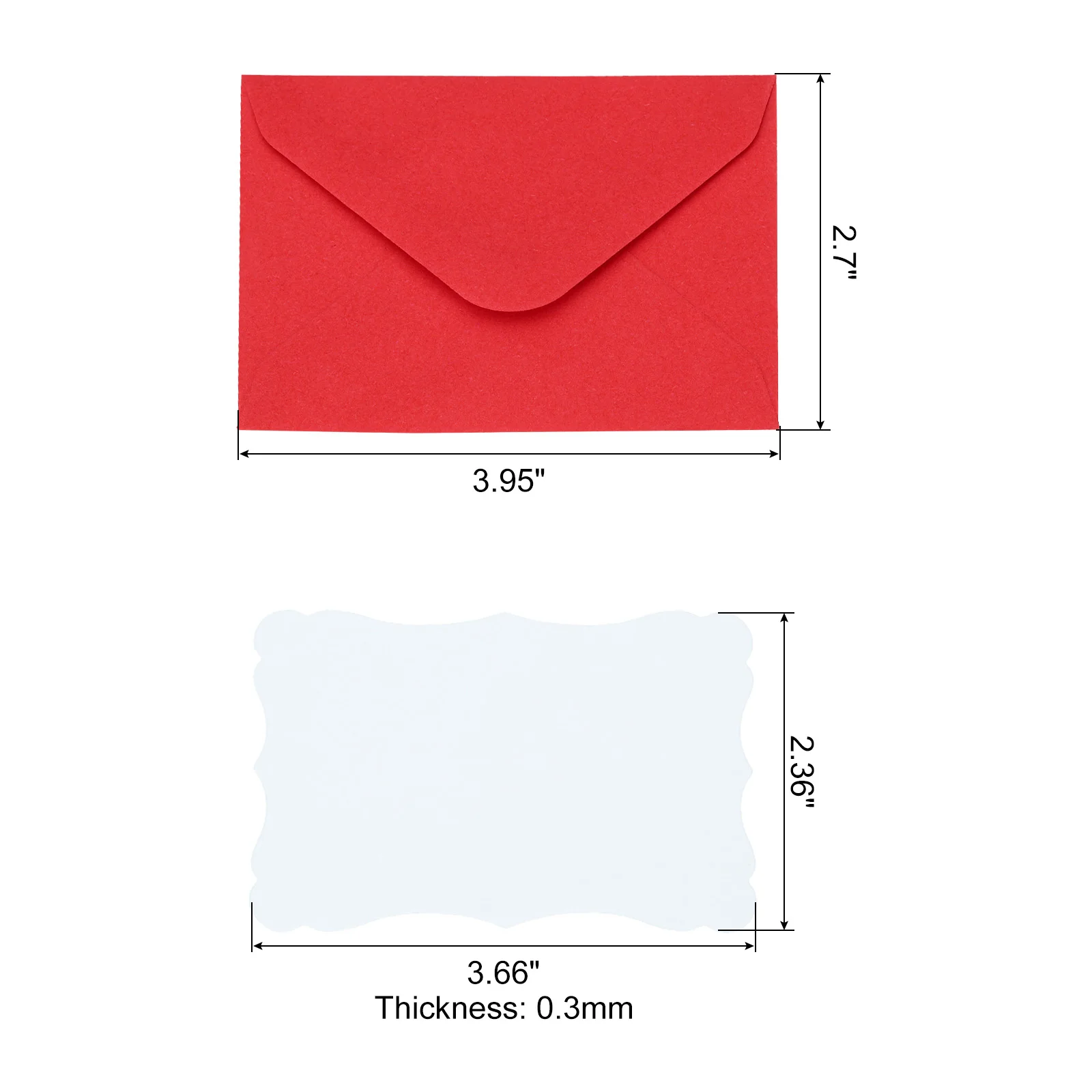 100-300Pcs Mini Envelopes with Blank Paper Business Cards Small Index Flash Cards Words Message Note Card Mini Paper Tags Lace