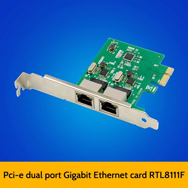 

NEW-PCIE X1 RTL8111F Dual Port Gigabit Ethernet Card 8111F ASM1082E Chipset Filter PCIE Computer 1000M Network Card