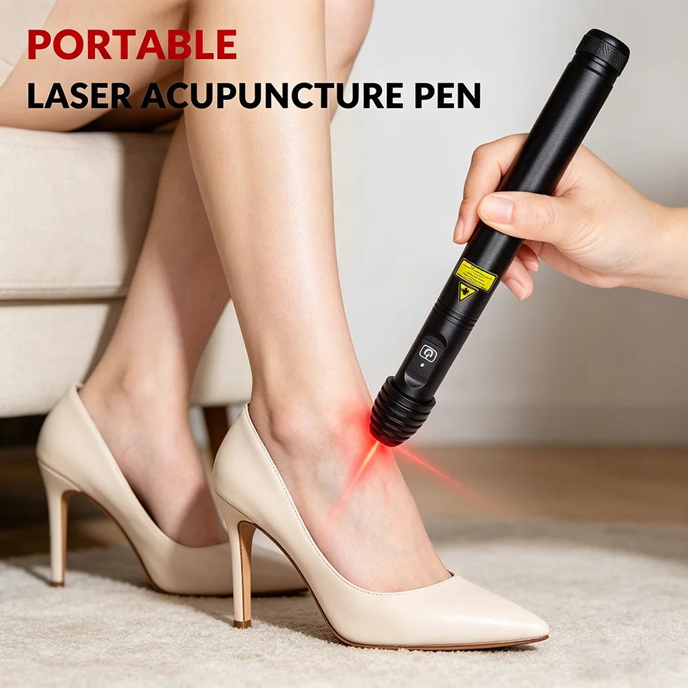 

650nm Portable Laser Acupuncture Pen LLLT Cold Laser for Knee Arthritis Tennis Elbow Carpal Tunnel Plantar Fasciitis Sciatica